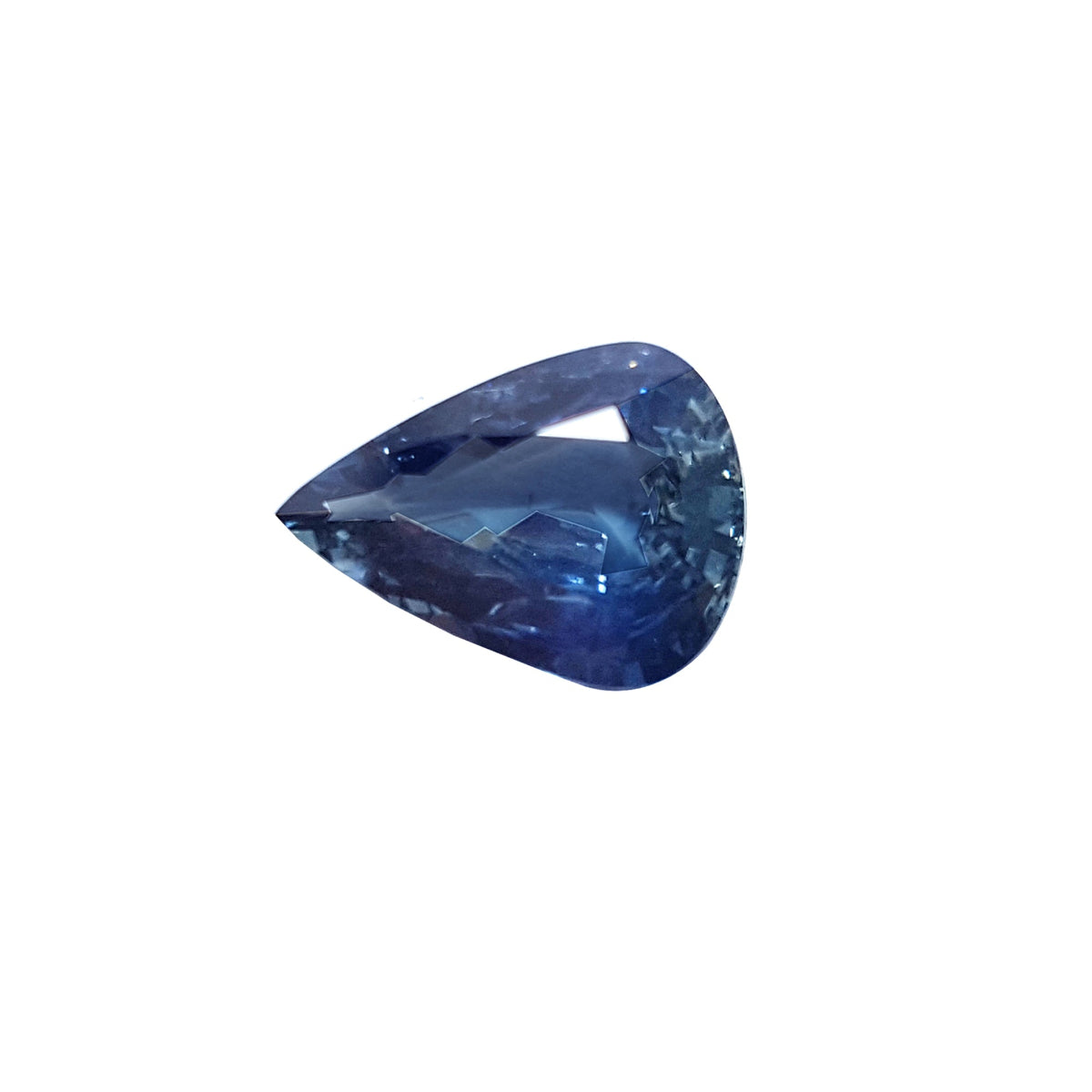 3.71 ct. Pear Shaped Vibrant Loose Natural Blue Sapphire GGT Certified Untreated from Thailand