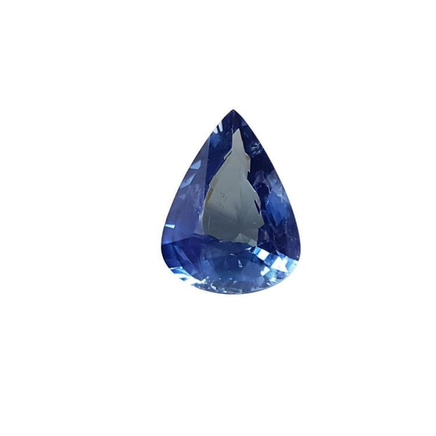 3.71 ct. Pear cut vibrant loose natural blue sapphire GGT certified untreated from Thailand, showcasing a vibrant medium-deep blue hue.