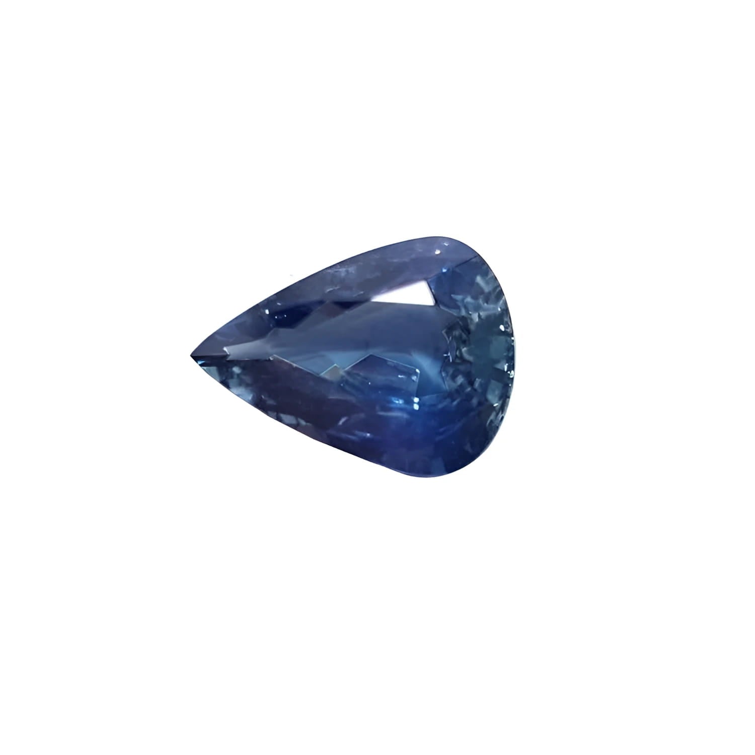 Pear cut loose natural blue sapphire GGT certified untreated from Thailand, offered free shipping within the USA.