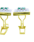 Affordable emerald jewelry for men high quality natural Muzo Colombian emeralds and diamonds 14k yellow gold