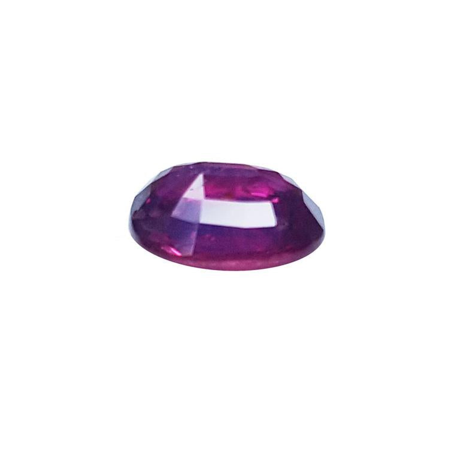 1.18 carat loose natural ruby gemstone with a cushion cut and vibrant red hue.