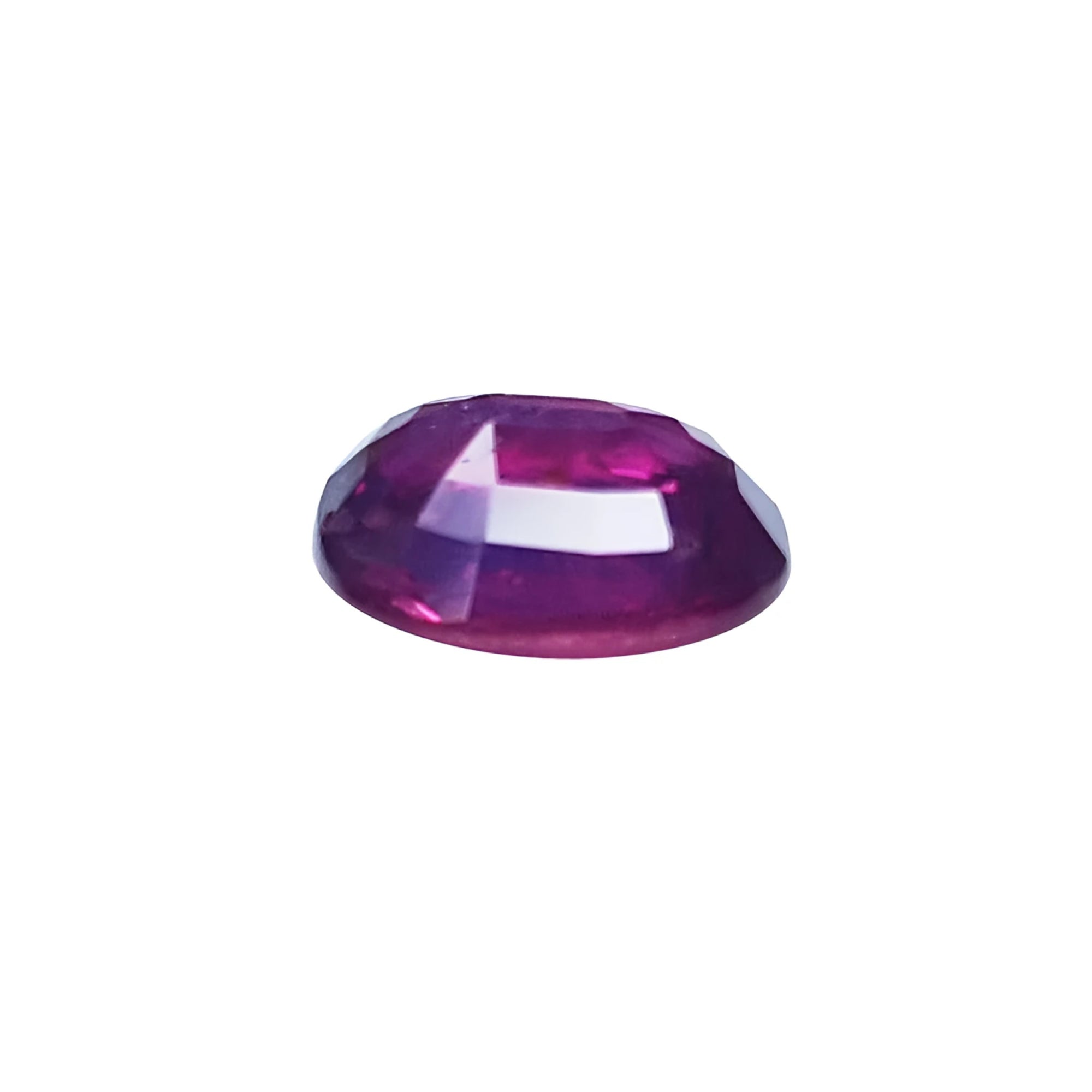 1.18 carat loose natural ruby gemstone with a cushion cut and vibrant red hue.