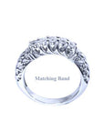 Diamond ring with 'Matching Band' text on a white background