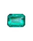 Certified loose Colombian emerald emerald-cut sourced from the Muzo mines.