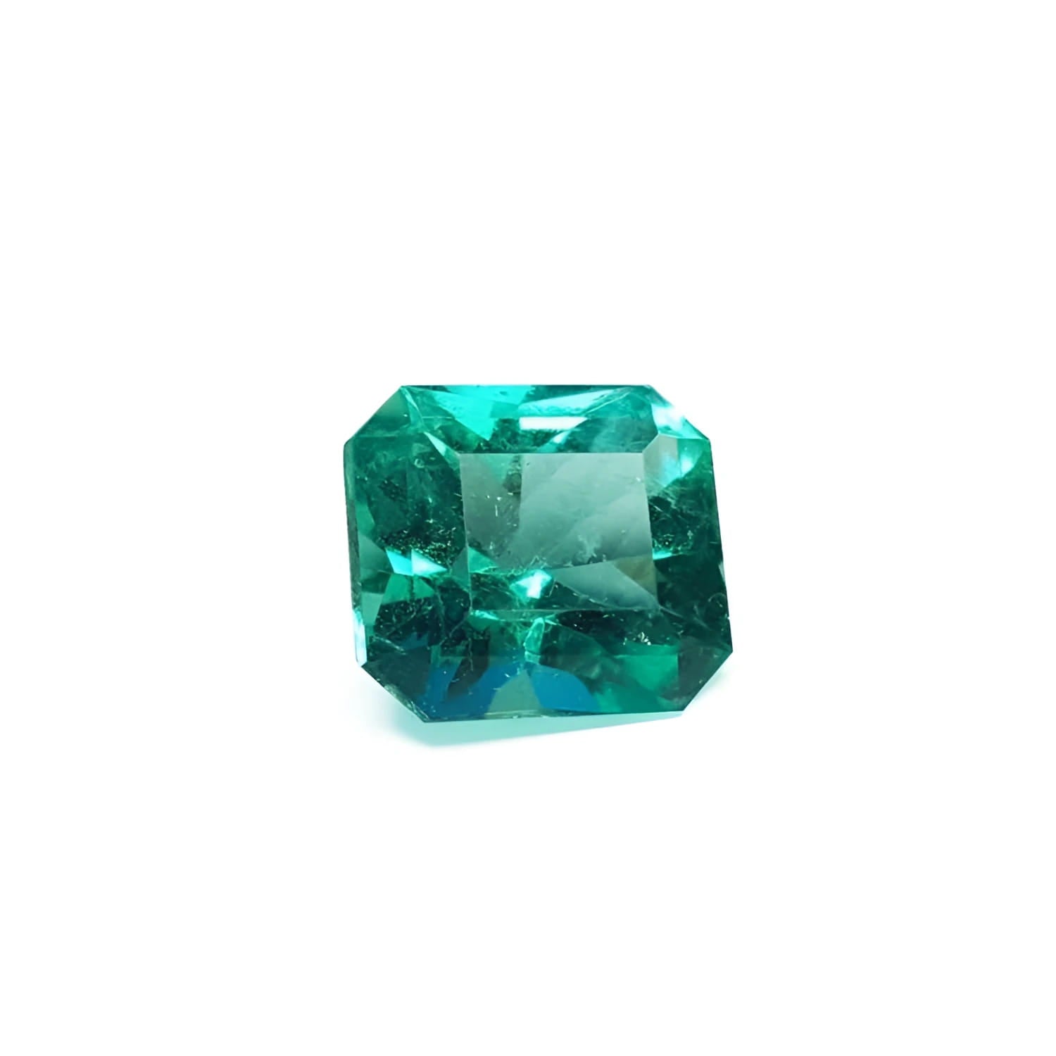 3.60 ct GIA certified loose Colombian emerald, medium bluish-green, emerald cut.