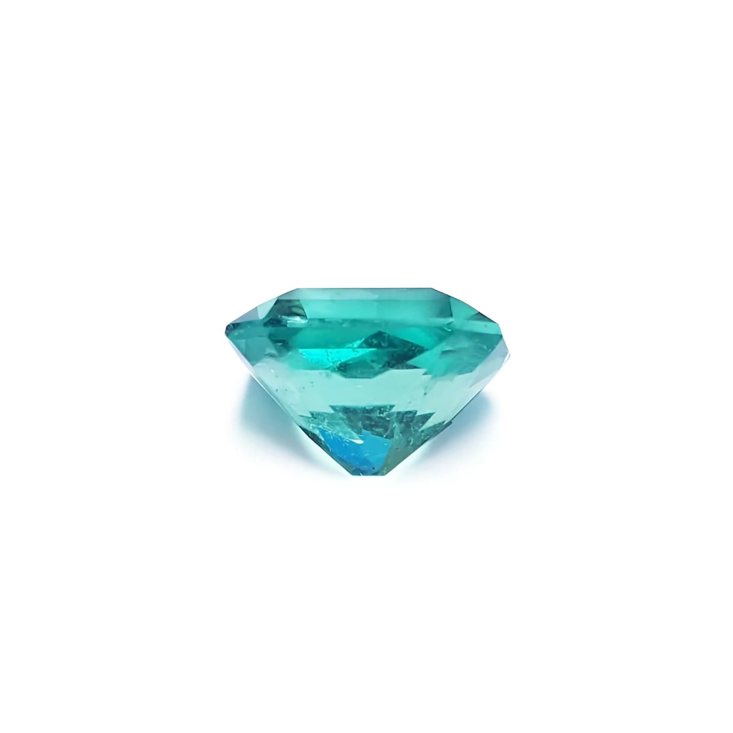 3.60 ct. GIA certified loose Colombian emerald with a medium bluish-green hue.