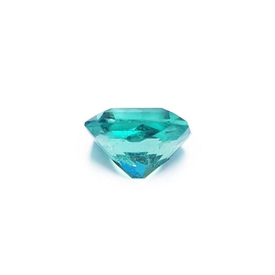 3.60 ct. GIA certified loose Colombian emerald with a medium bluish-green hue.