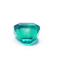 Emerald-cut 2.76 ct. Muzo mine loose emerald underside girdle and pavilion view