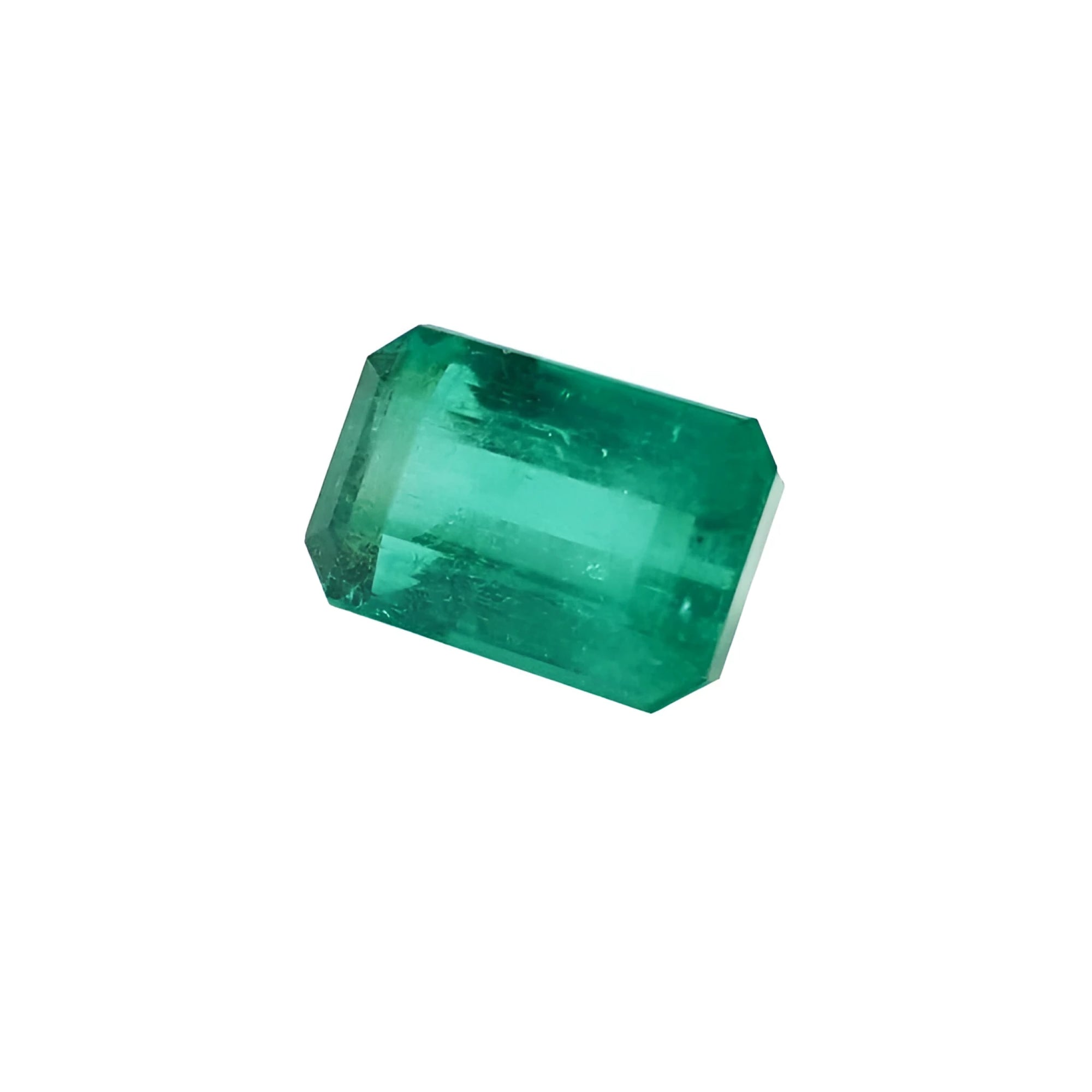 Emerald-cut natural loose colombian emerald, ideal for creating a custom pendant, necklace, or ring.