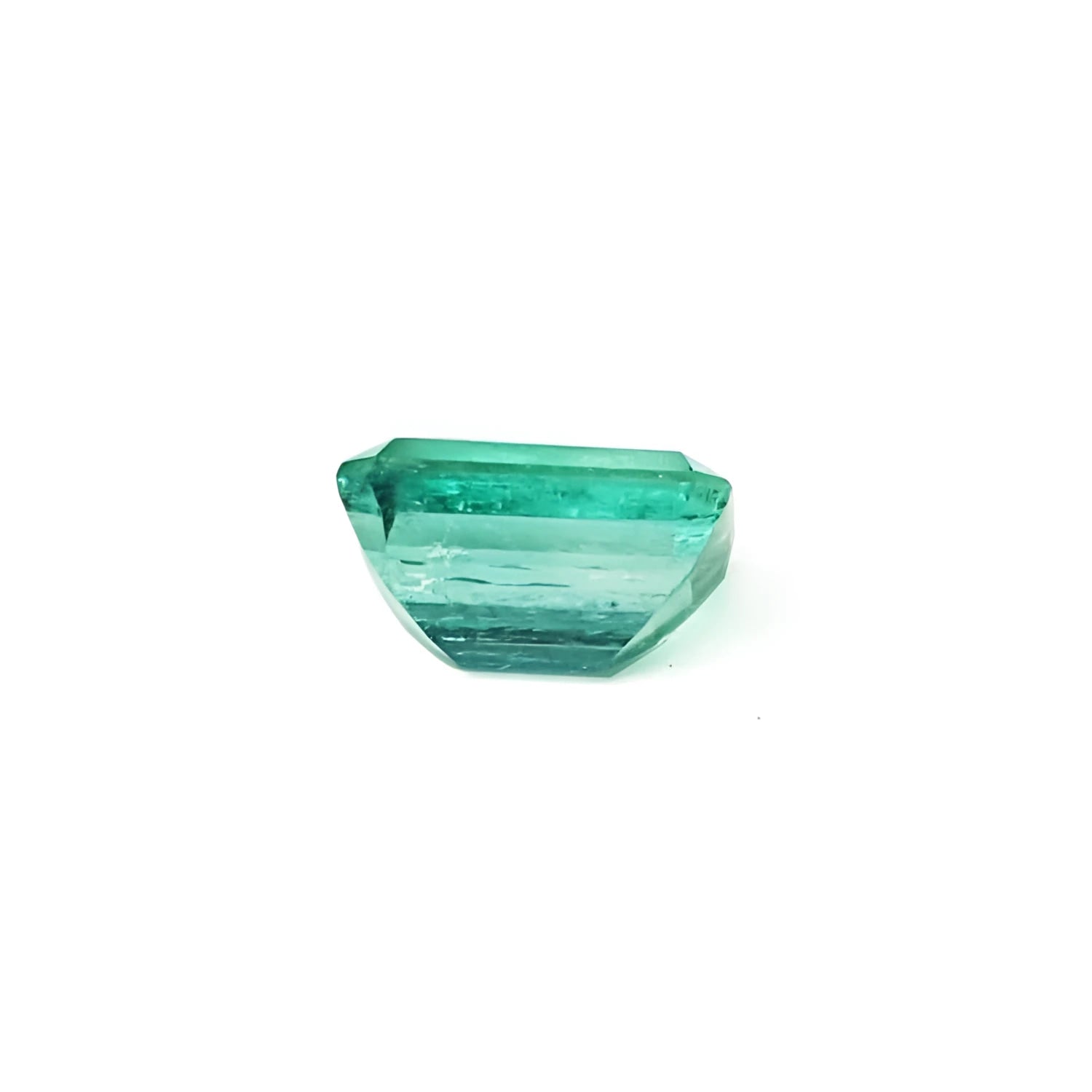 1.13 carat emerald-cut Muzo loose Colombian emerald, commercial quality, rectangular shape.