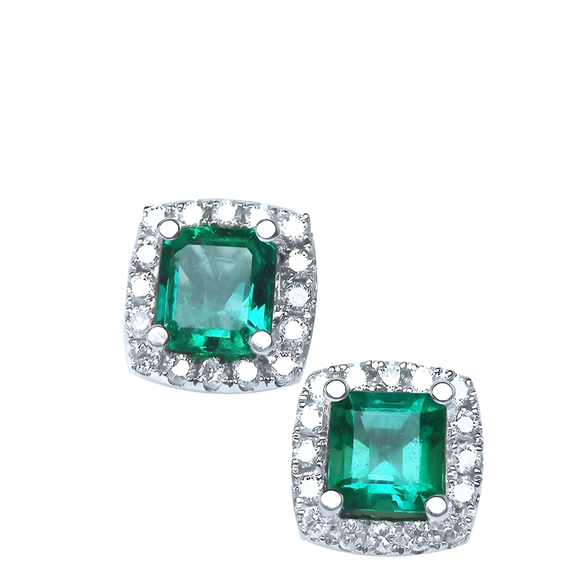 This natural emerald earring collection offers unique designs crafted in solid gold and adorned with natural diamonds.
