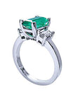 White gold emerald ring