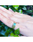 Men's Emerald Pinky Ring 1.72 Carat Bezel Set Crafted in 18K Yellow Gold