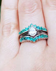 0.76 ct. Emerald Ring Enhancer for Insert Solitaire Rings in 14k White Gold