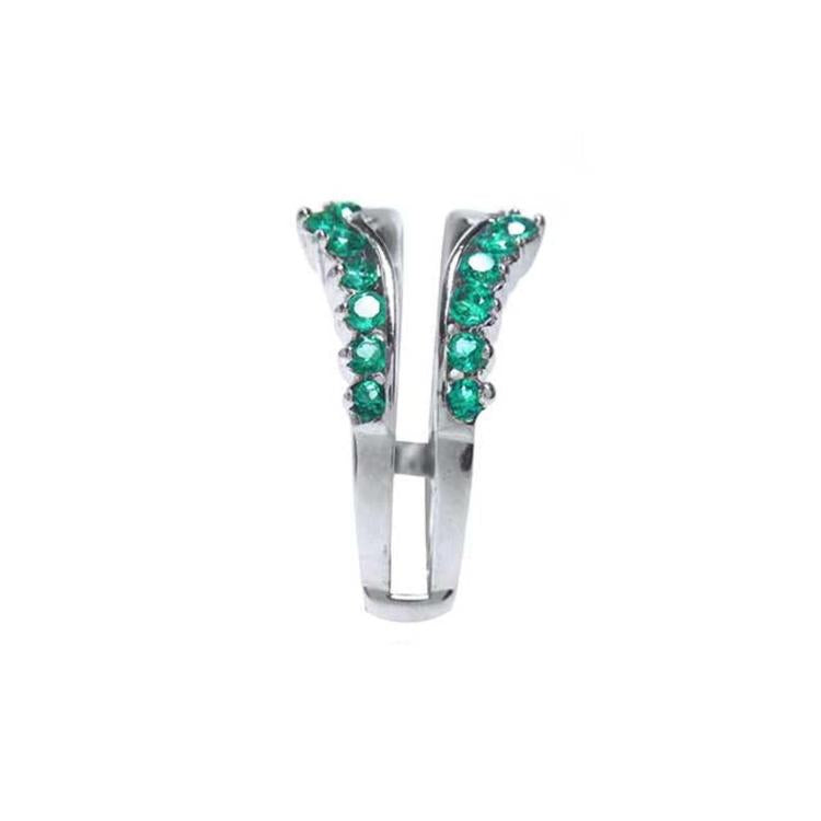 Emerald Ring Enhancer for Insert Solitaire Rings White Gold