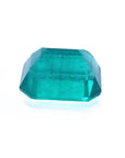 Fine quality loose Mizo mine Colombian emerald upside-down pavilion view