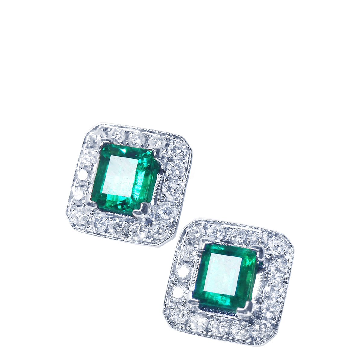 Colombian emerald earrings fine gold jewelry