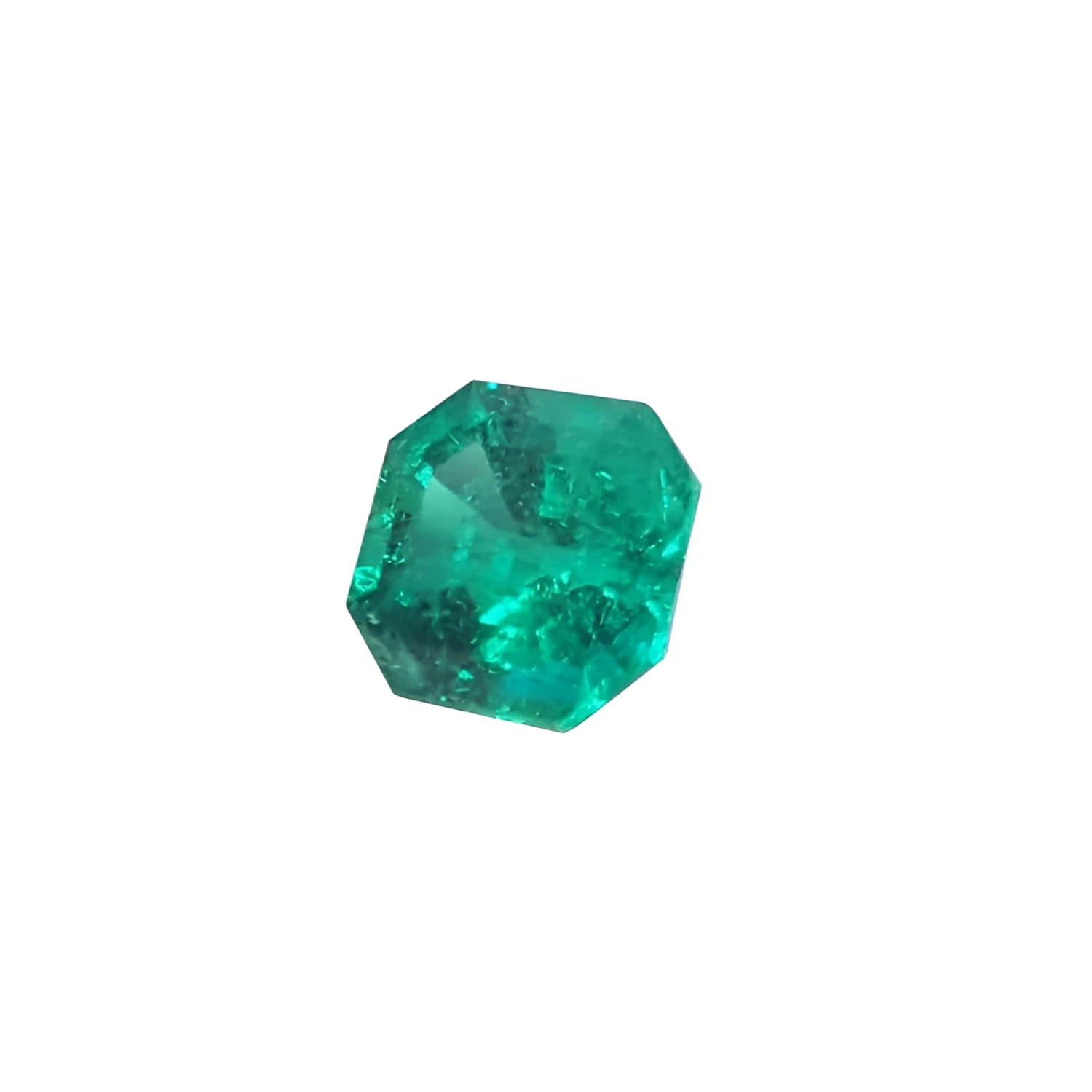 GIA certified emerald-cut loose genuine Muzo Colombian emerald.
