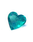Certified natural loose emerald heart shaped Muzo born medium-deep green very good brightness.