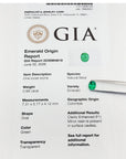 Gia origin report of a natural colombian emerald oval cut.