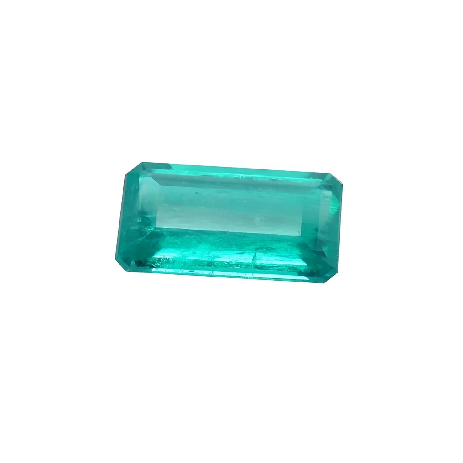 GIA certified loose natural Muzo colombian emerald rectangular emerald-cut.