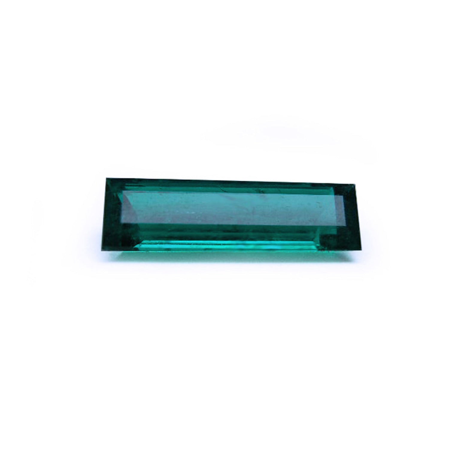GIA certified F2 baguette cut loose natural colombian emerald for sale from Muzo mine.