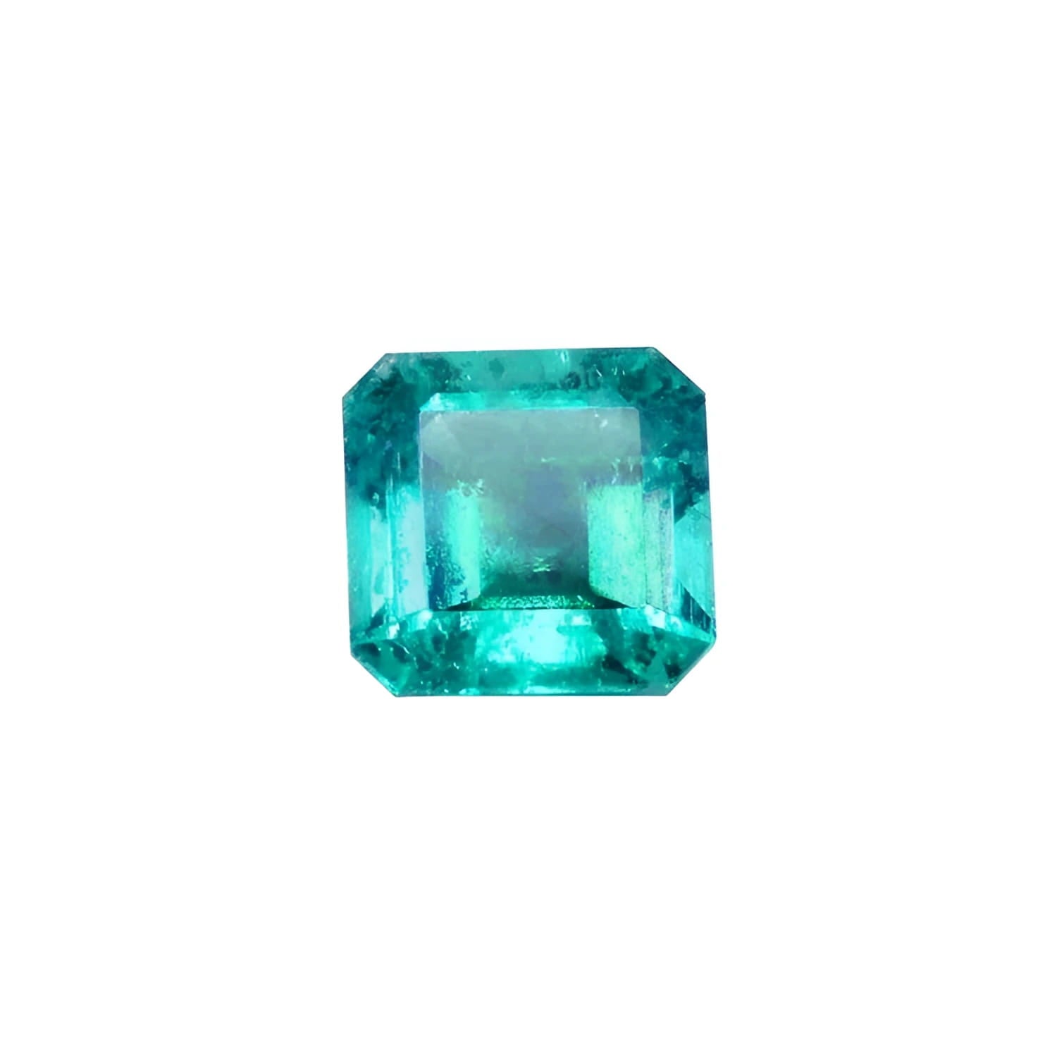 Gia certified loose natural colombian emerald 1.88 ct. with a vibrant bluish-green hue.