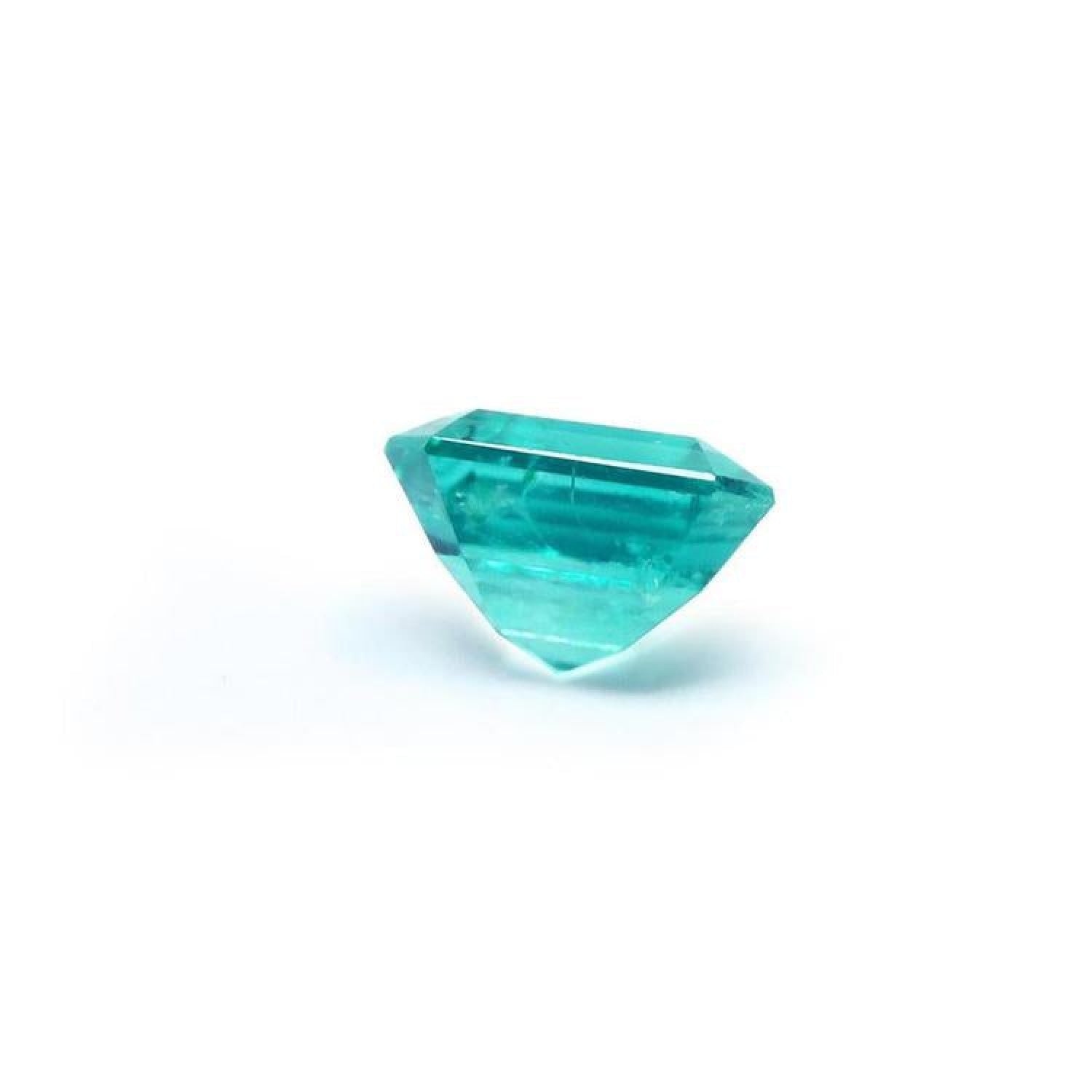 GIA certified 1.88 ct loose natural Colombian emerald with vibrant bluish-green hue.