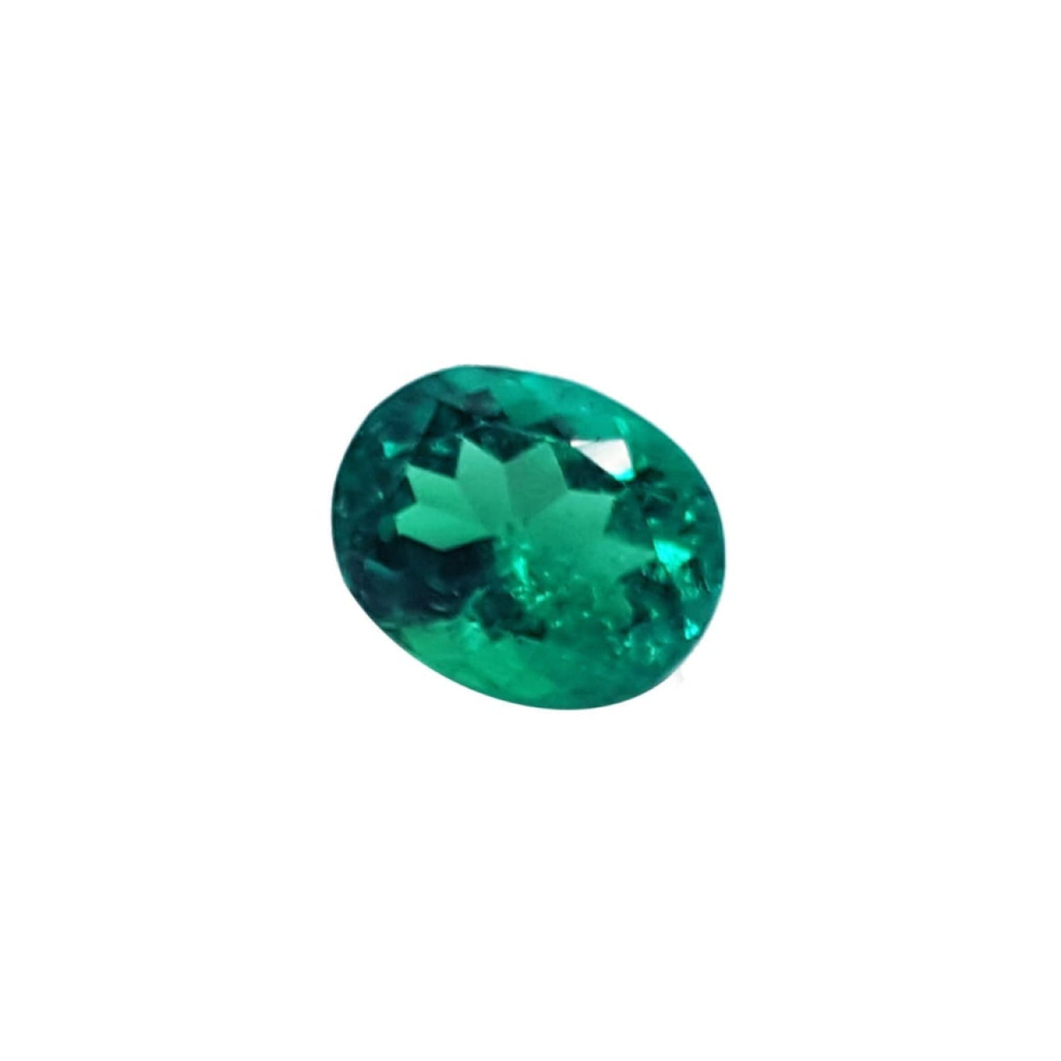 This GIA Certified F1 0.98 ct. Oval Muzo Colombian Emerald loose is nicer in person. 