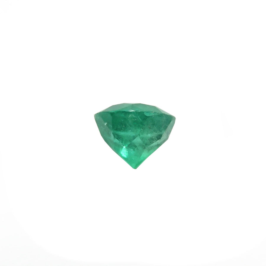 Muzo mine loose natural colombian emerald with gia report F2 round cut.