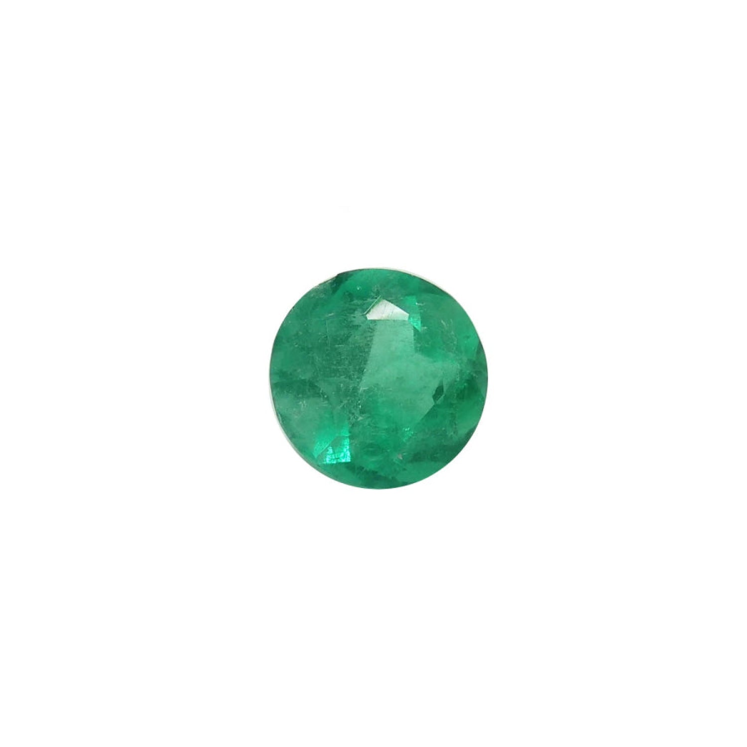 Gia certified F2 round cut loose colombian emerald Muzo mines.