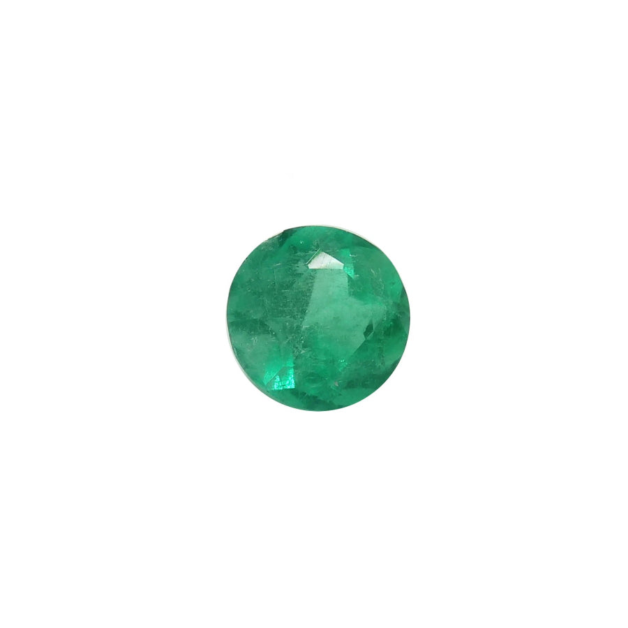 Gia certified F2 round cut loose colombian emerald Muzo mines.