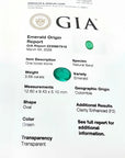 GIA certified 3.68 ct. loose oval emerald from Colombia, bright bluish-green.