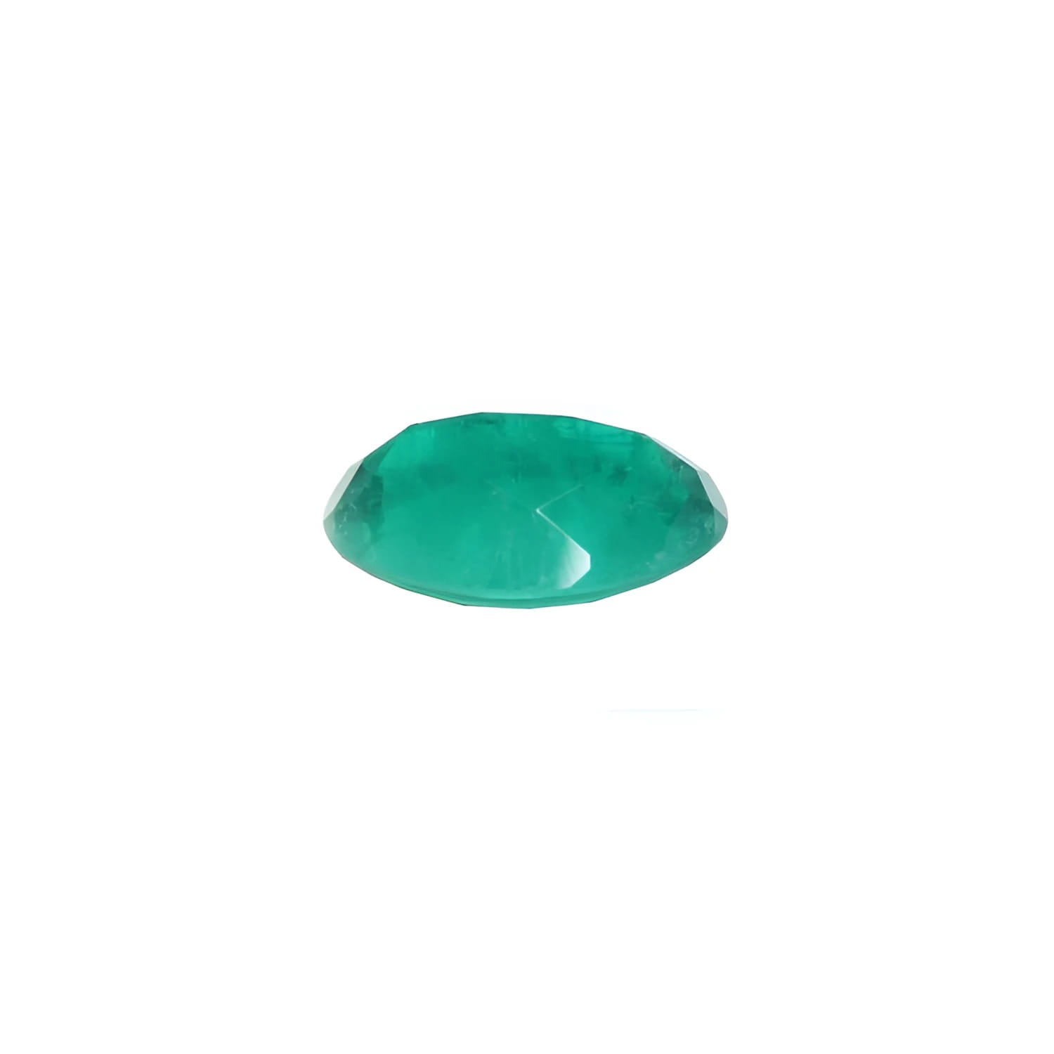 3.68 ct GIA certified oval emerald from Colombia, displaying a bright bluish-green color.