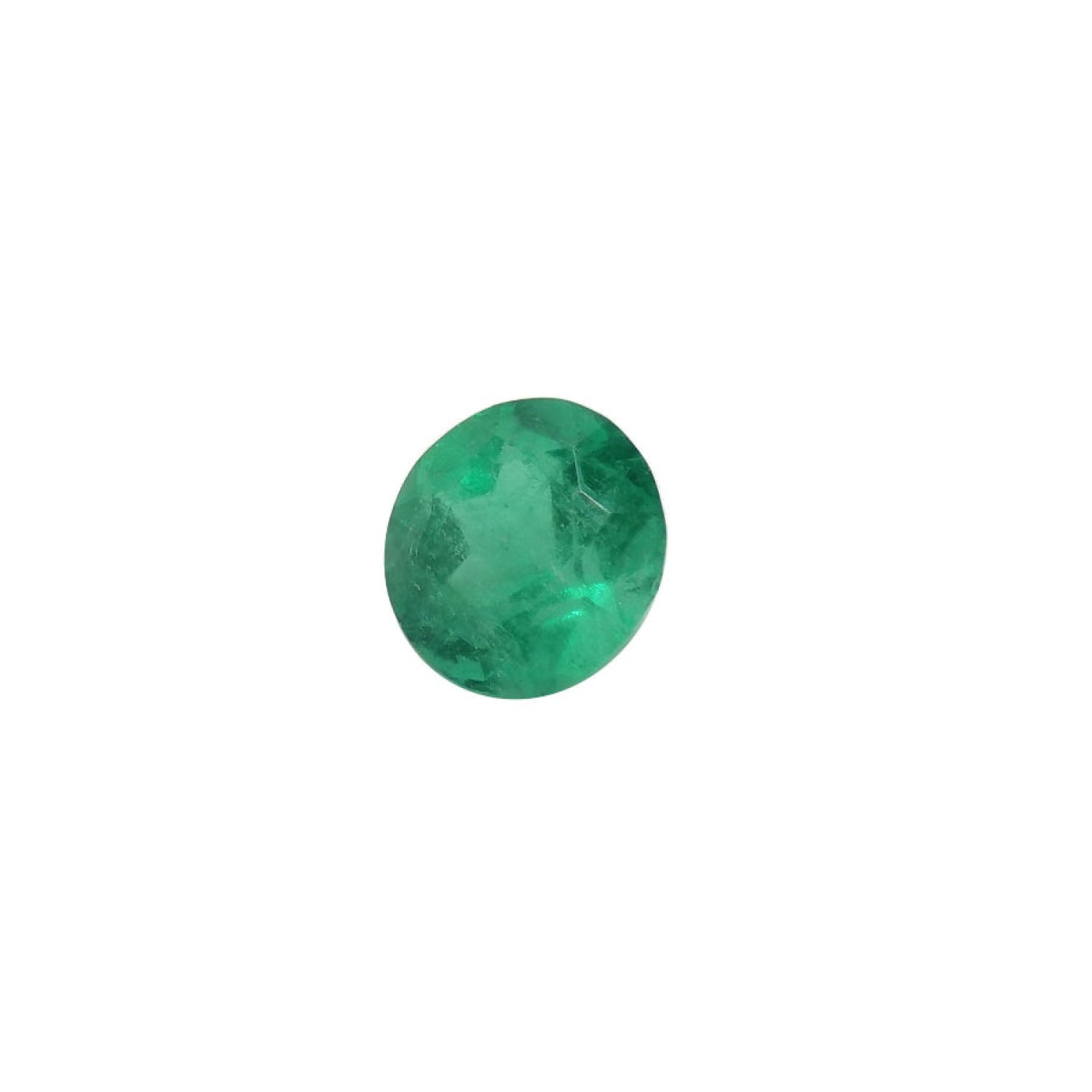 Round-cut loose emerald from Colombia’s renowned Muzo mines, GIA origin certification F2.