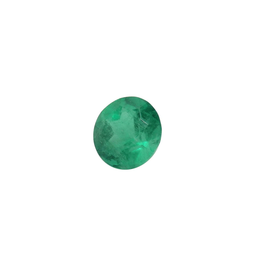 Round-cut loose emerald from Colombia’s renowned Muzo mines, GIA origin certification F2.