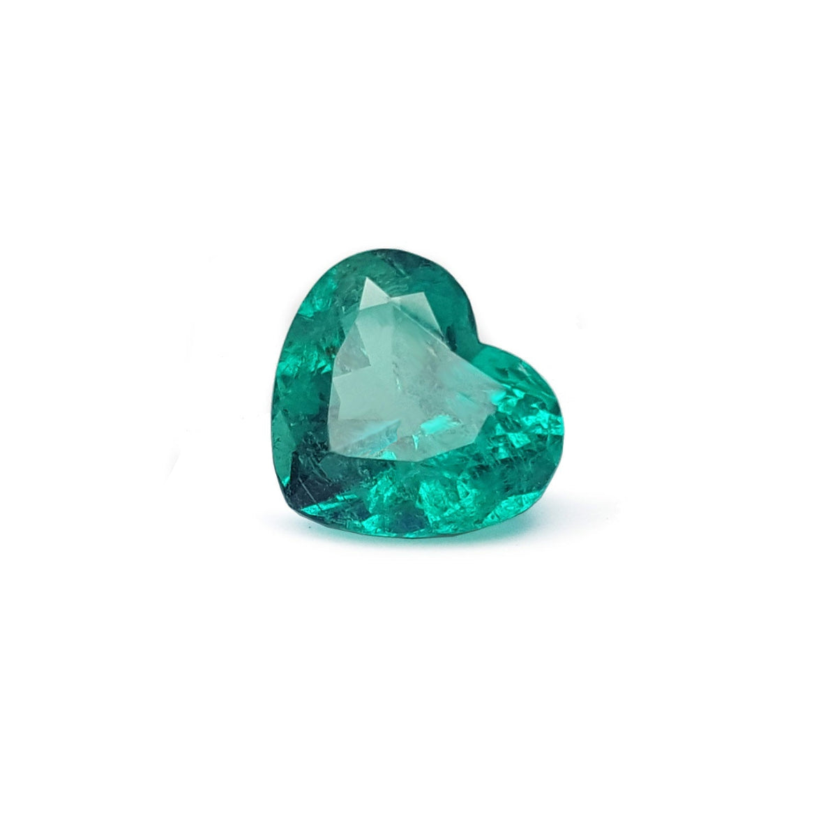 Heart cut loose Colombian emerald 