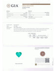 GIA report natural colombian emerald heart shaped 3.27 ct.