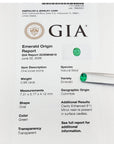 Gia origin report of a natural colombian emerald oval cut.