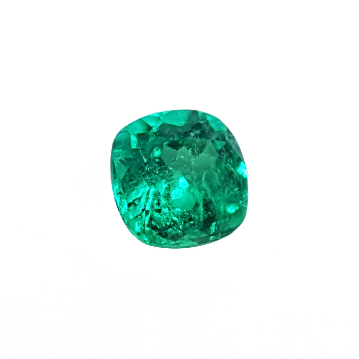 cushion cut loose Colombian emerald