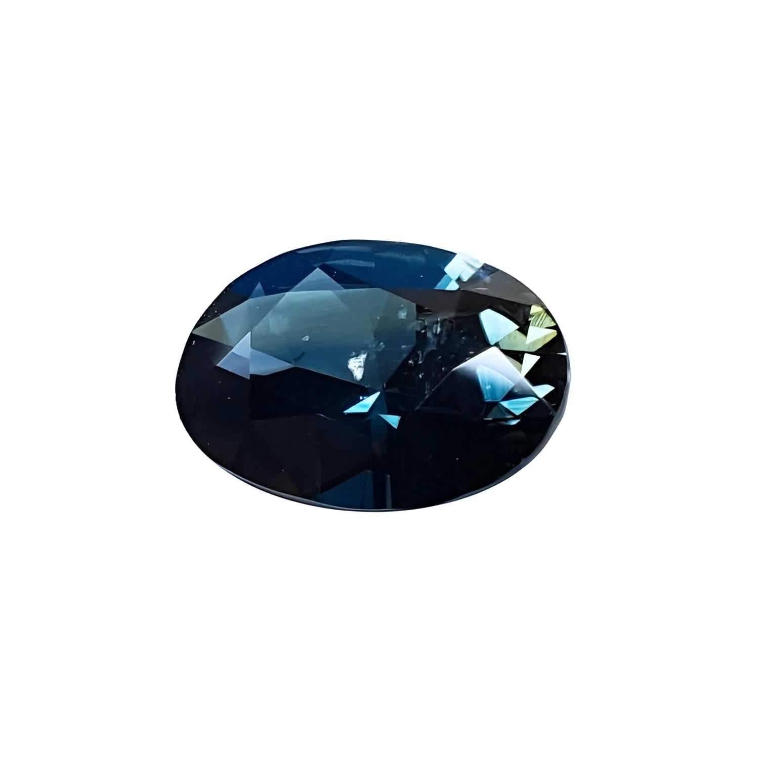 3.04 ct natural Australian deep blue-green oval cut loose sapphire gemstone.