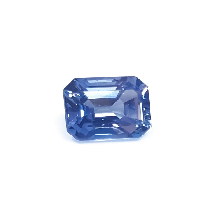 Loose natural blue sapphire emerald-cut is the perfect centerpiece for a luxurious ring or necklace of your own design.