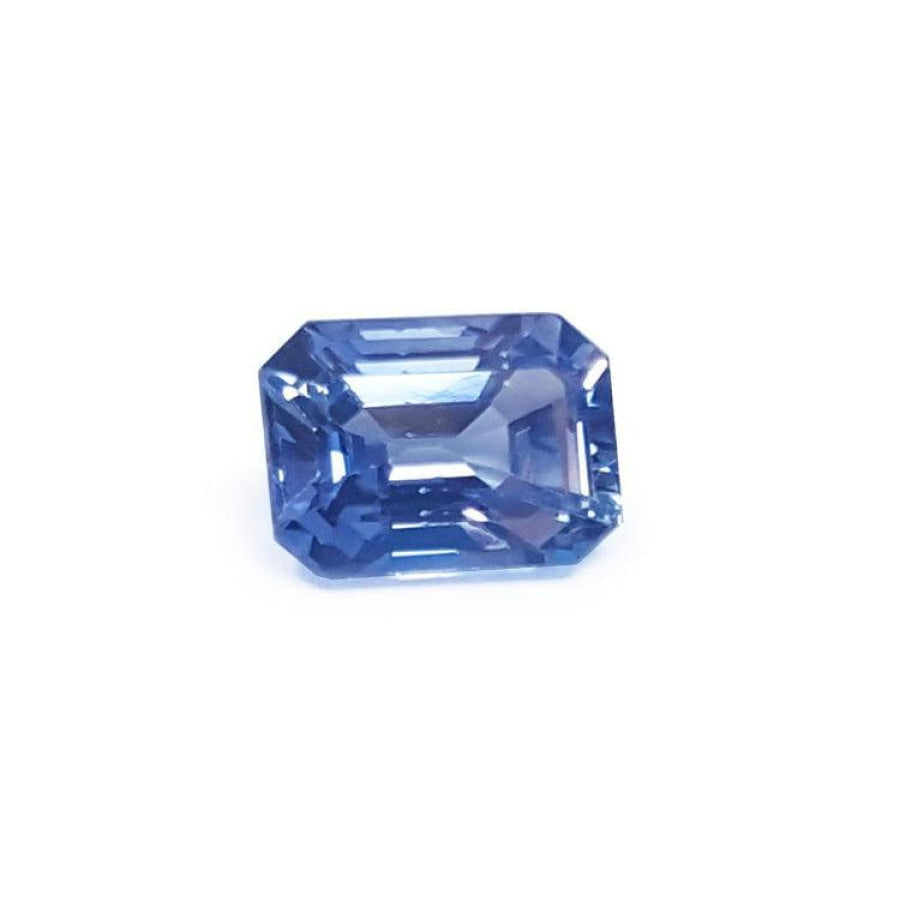 Loose natural blue sapphire emerald-cut is the perfect centerpiece for a luxurious ring or necklace of your own design.