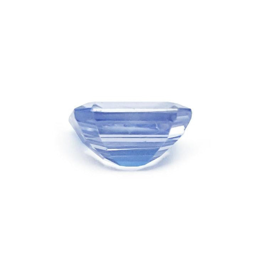 1.33 ct. medium blue emerald-cut loose sapphire gemstone.