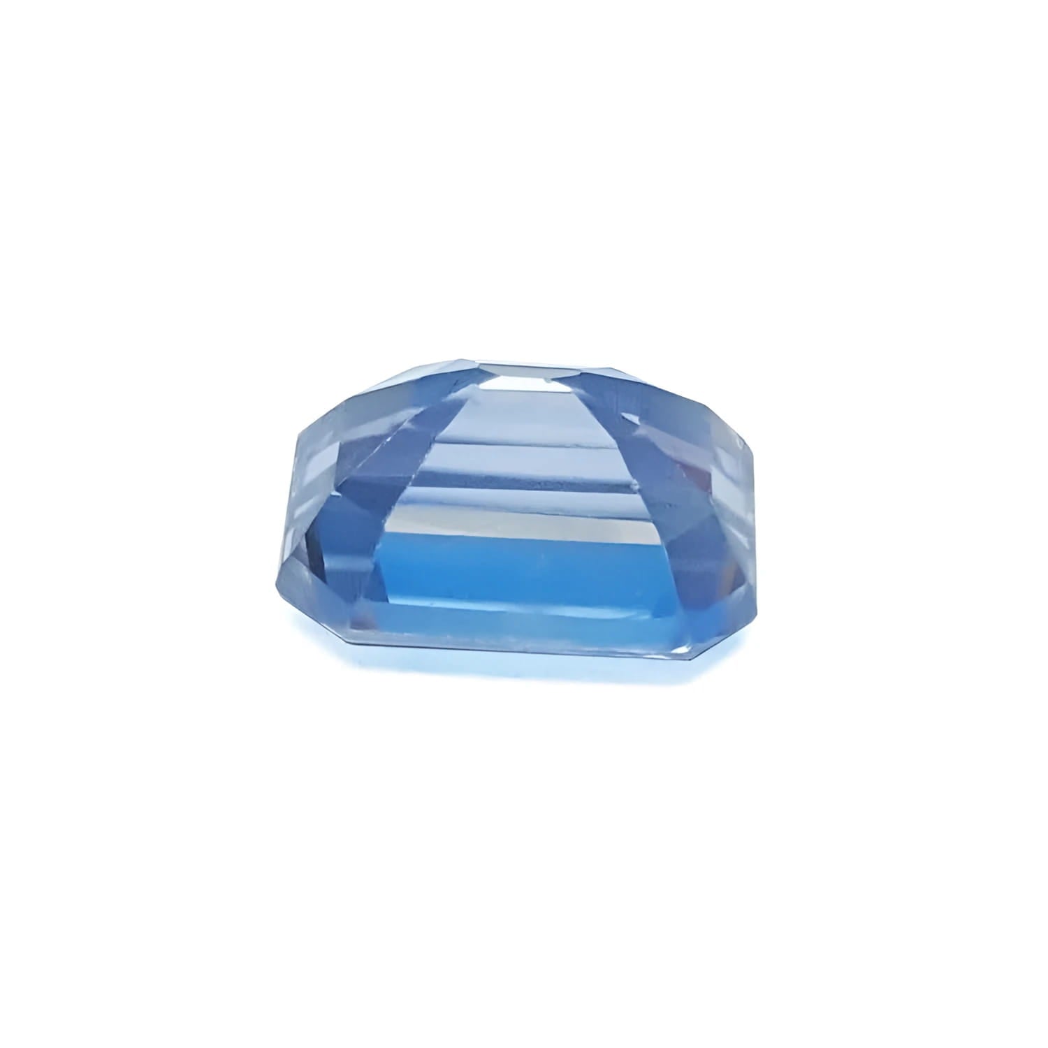 1.33 ct. medium blue emerald-cut loose sapphire gemstone.