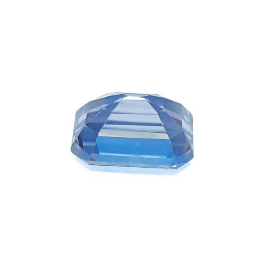 1.33 ct. medium blue emerald-cut loose sapphire gemstone.