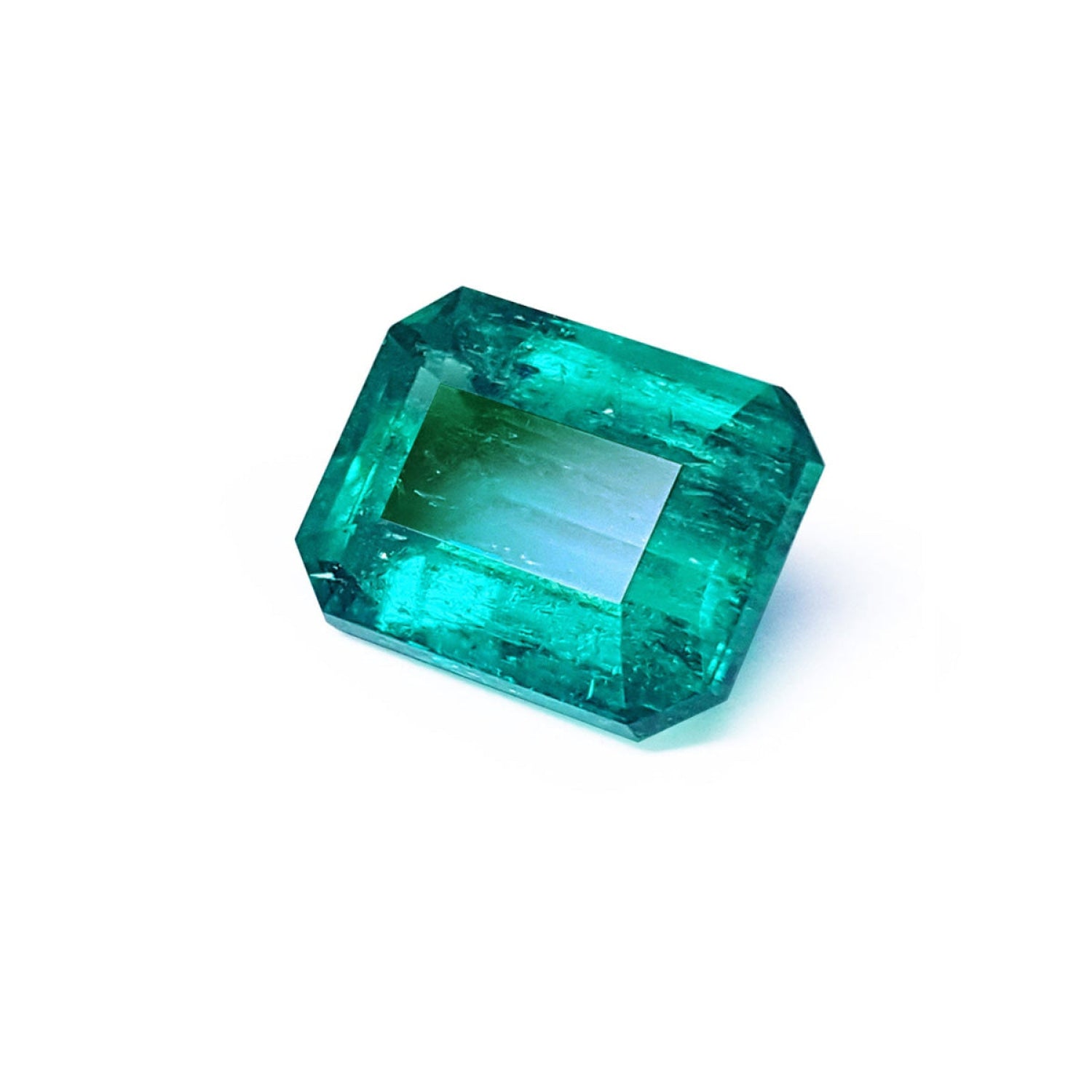 Loose Colombian emerald emerald-cut Muzo born, gia certified.