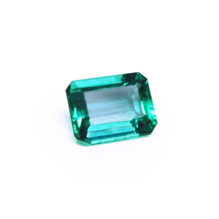 GIA Certified, emerald-cut, loose Colombian emerald from the Muzo mine.