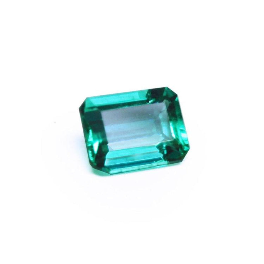 GIA Certified, emerald-cut, loose Colombian emerald from the Muzo mine.