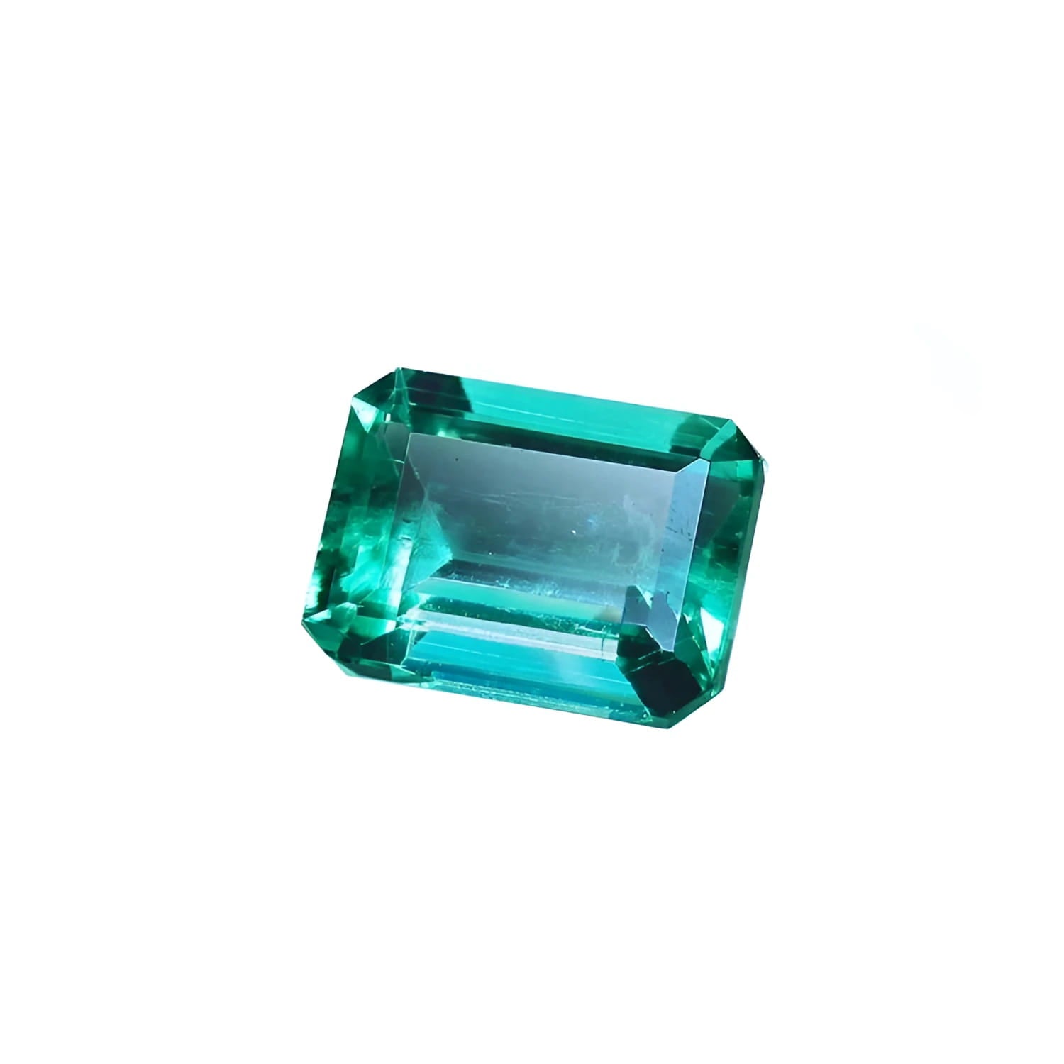 GIA certified loose natural emerald from Colombia, vibrant, crystalline, bluish-green hue of medium intensity.